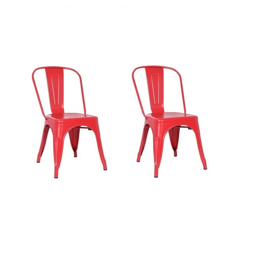 Glossy red tolix metal - glossy,
