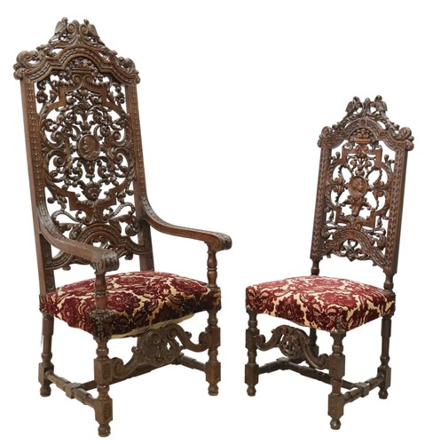 Antique chairs highback - antique, chairs,